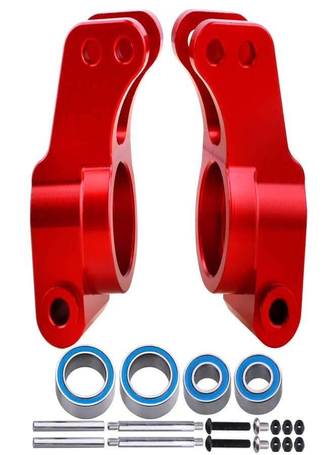 FriHobby Aluminum Rear Hub Set for 1/10 Losi Tenacity All Replaces LOS234020: for Tenacity TT Pro 4WD SCT/DB Pro Lasernut U4 Upgrades (Red) - Image 4